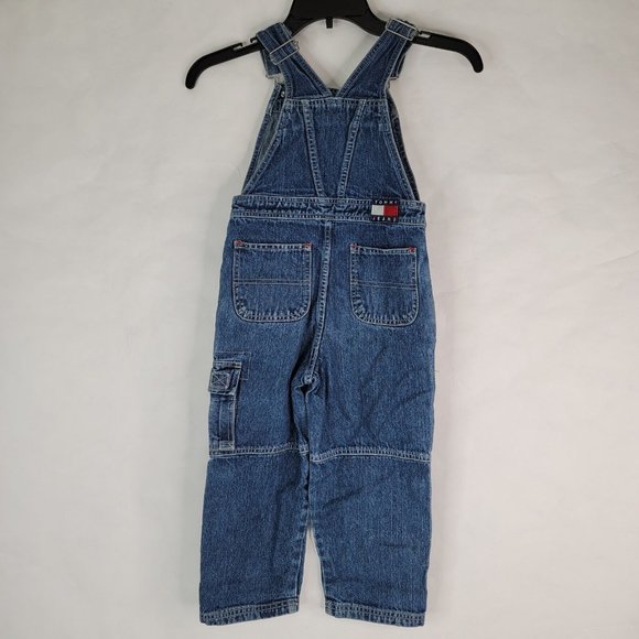 Tommy Hilfiger Kids Boys Vintage 2003 Bib Overalls Size 4 Tommy Jeans Flag - Picture 4 of 12